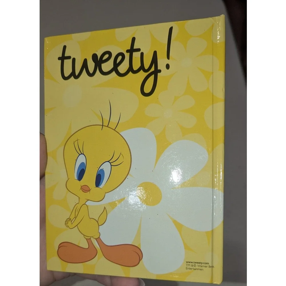 Looney Tunes Tweety Bird Journal Yellow Floral Hardcover Notebook 90s Y2K